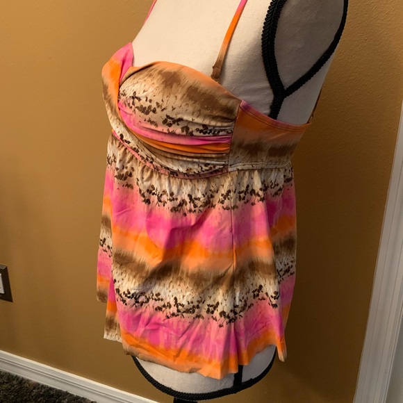 Kenneth Cole 2Pc Bandeau Style Tankini Swimsuit - Picture 4 of 17